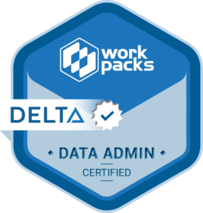 Data admin certified badge - Workpacks